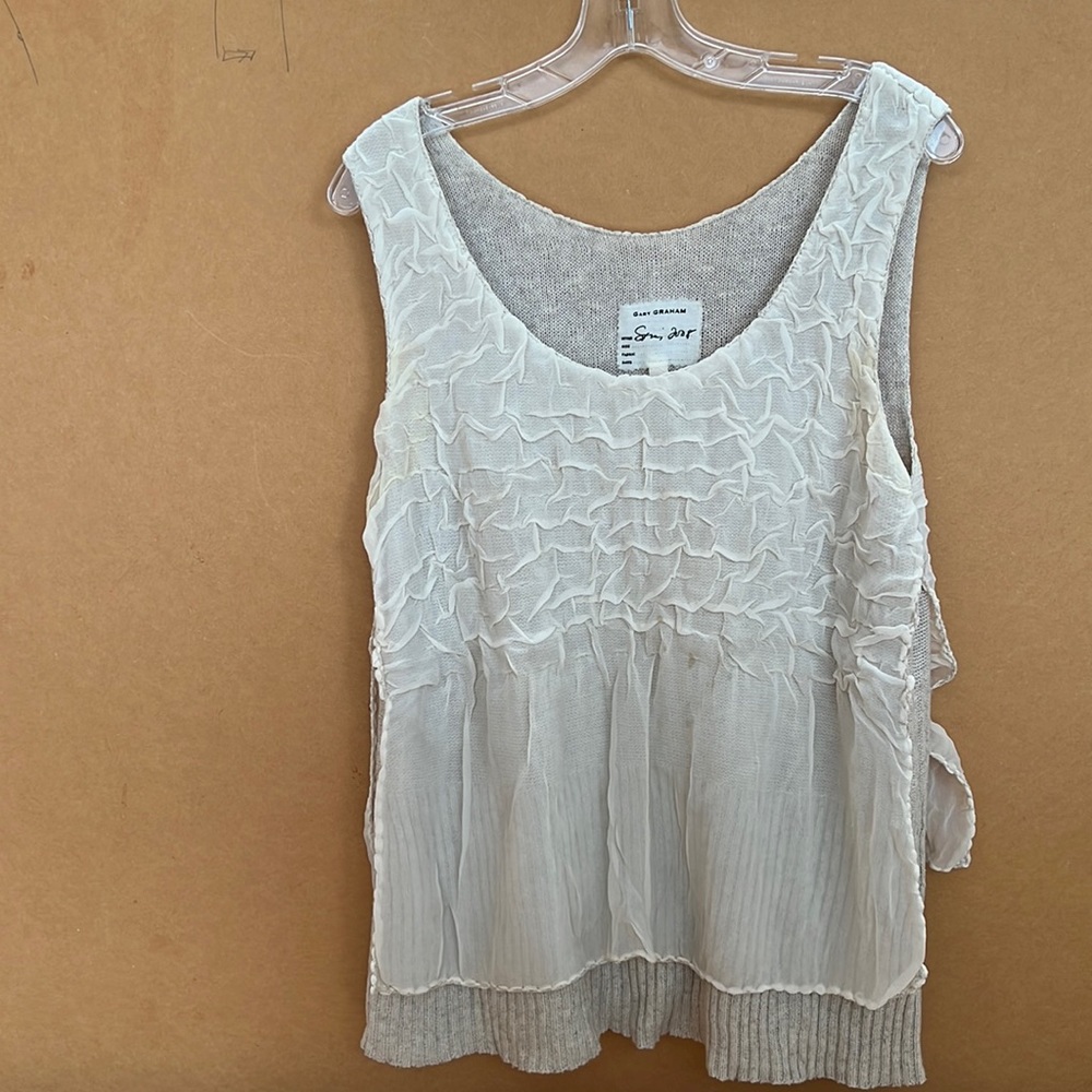 2008 Gary Graham spring cotton/linen/silk sleeveless vest